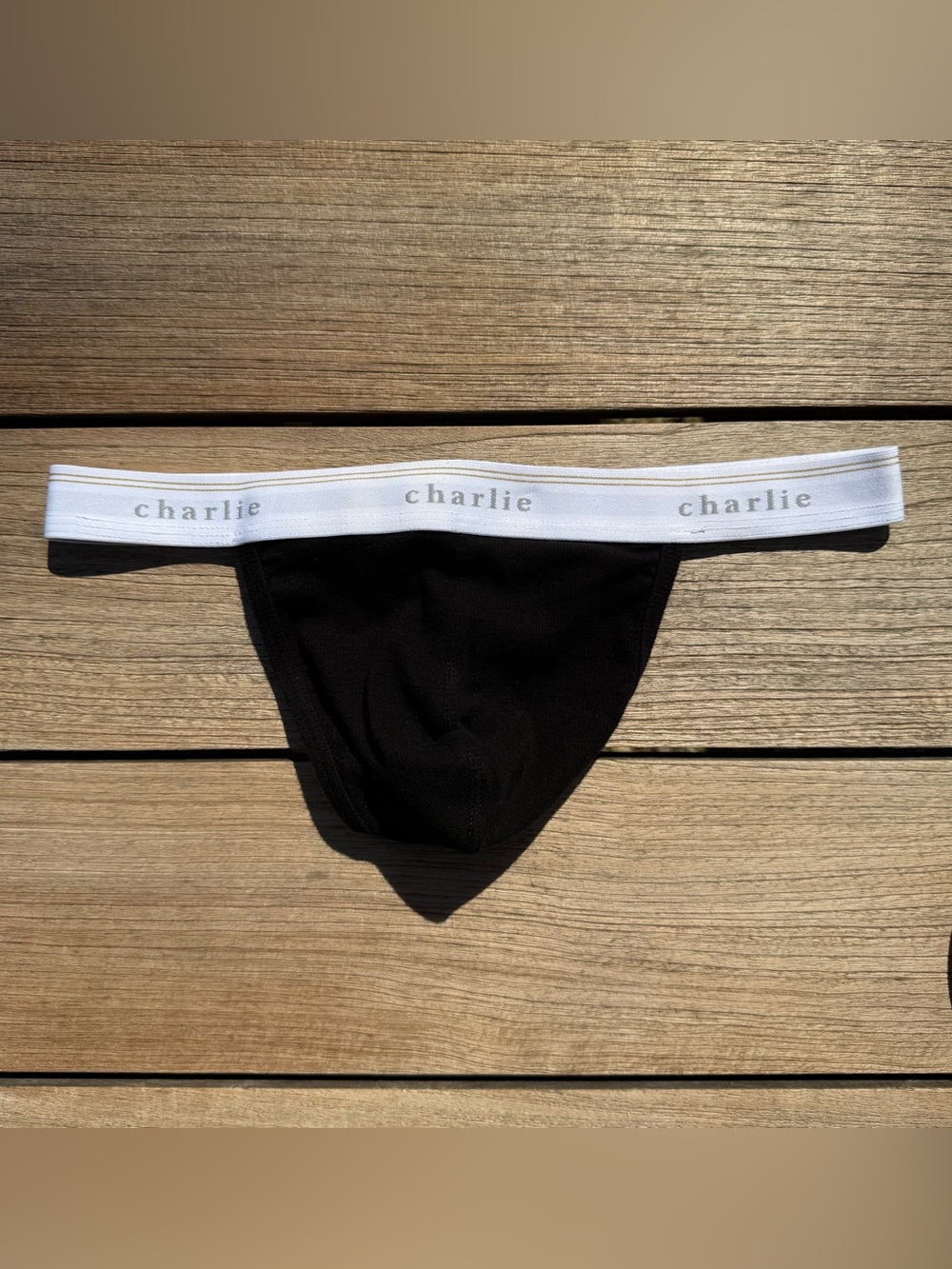 Charlie by MZ Classic Thong - XL - Logo Collection